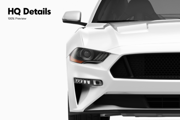 ford mustang muscle car mockup