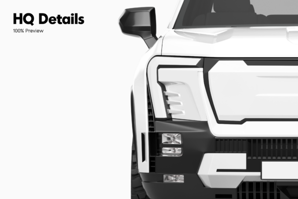 gmc sierra ev truck mockup