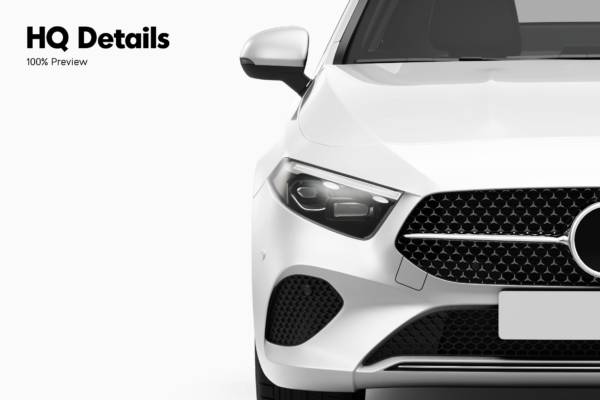 mercedes a class car mockup