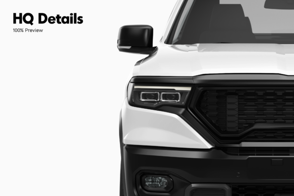 ram rampage rebel truck mockup