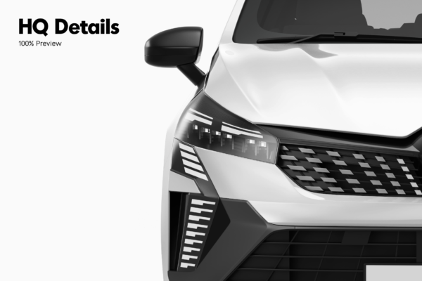 renault clio car mockup