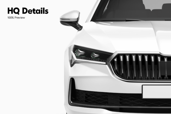 skoda superb car mockup