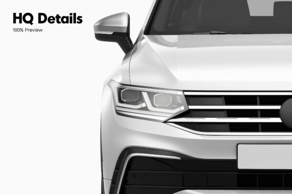 volkswagen tiguan suv mockup