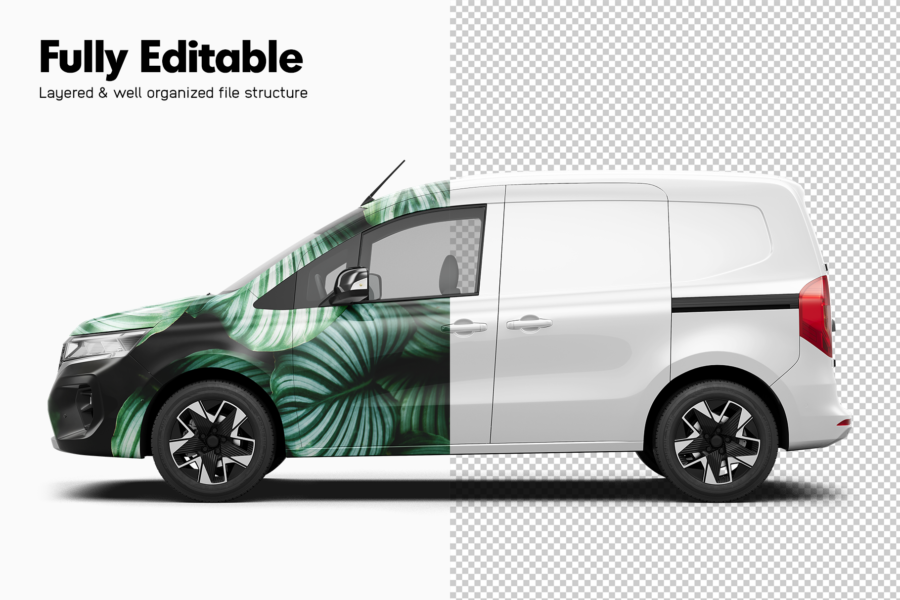 nissan townstar electric van mockup