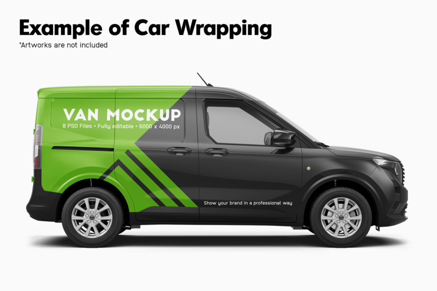 ford transit courier van mockup