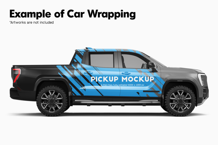 gmc sierra ev truck mockup