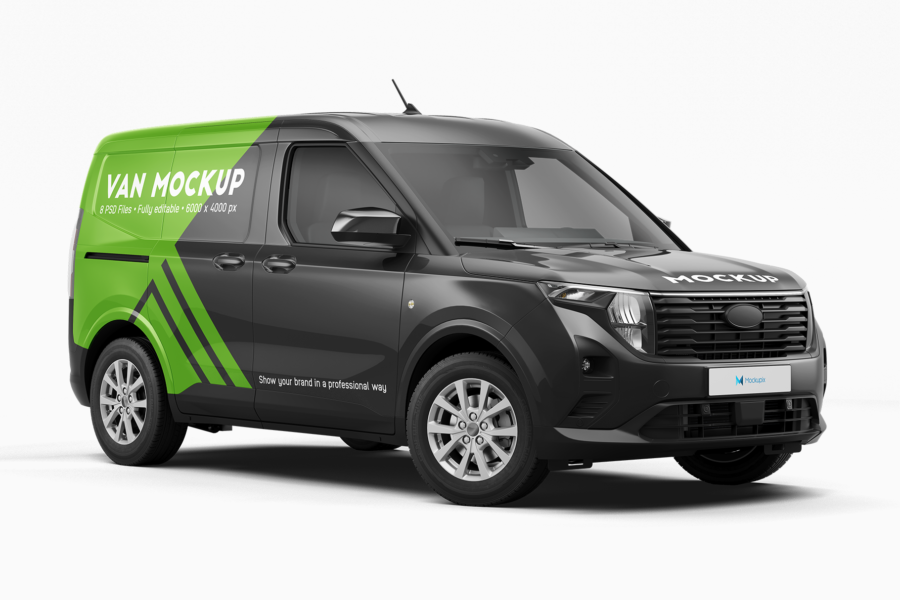 ford transit courier van mockup