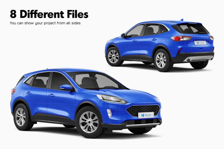 ford kuga suv mockup