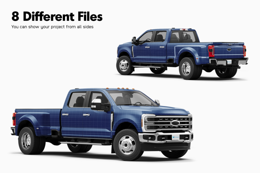 ford super duty f350 truck mockup