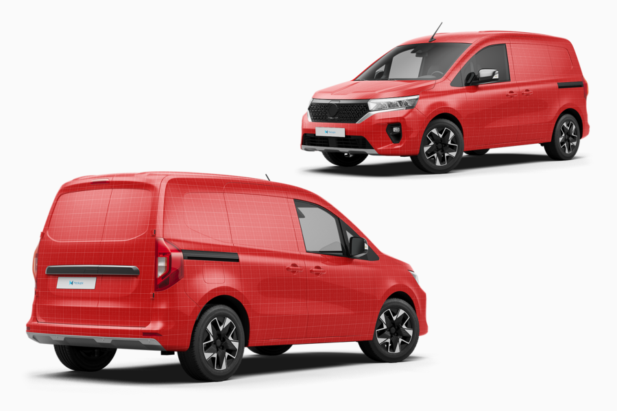 nissan townstar electric van mockup