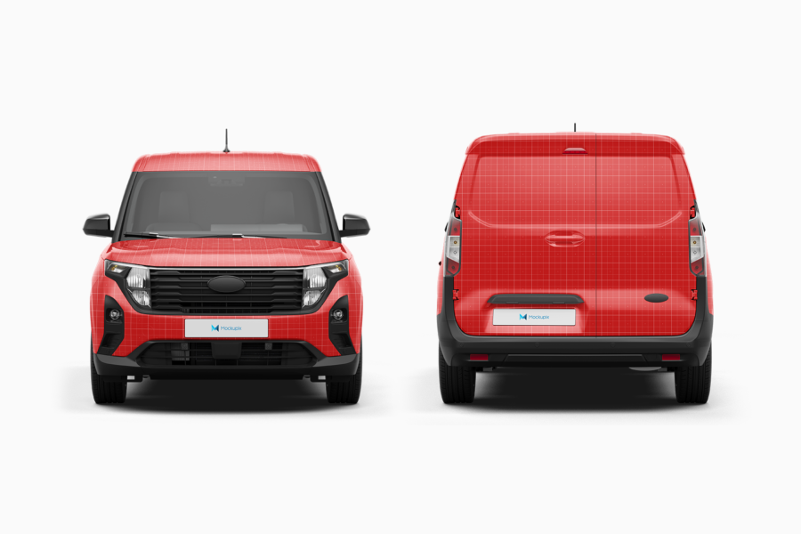 ford transit courier van mockup