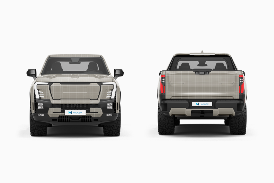 gmc sierra ev truck mockup