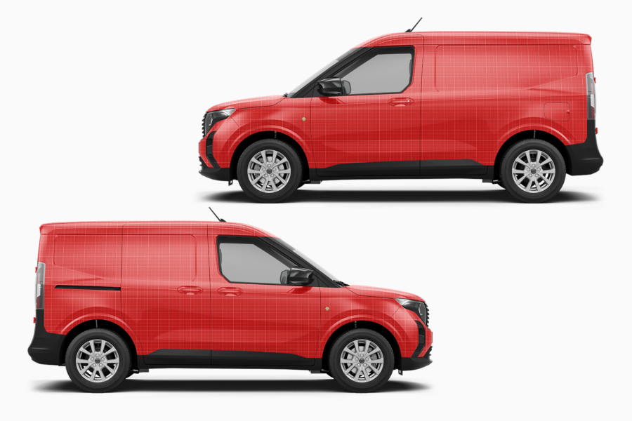 ford transit courier van mockup