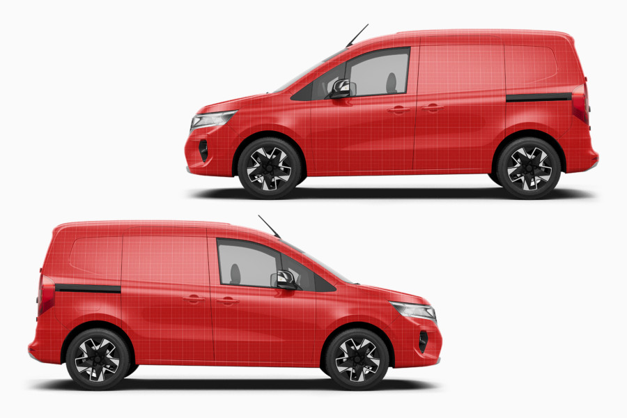 nissan townstar electric van mockup