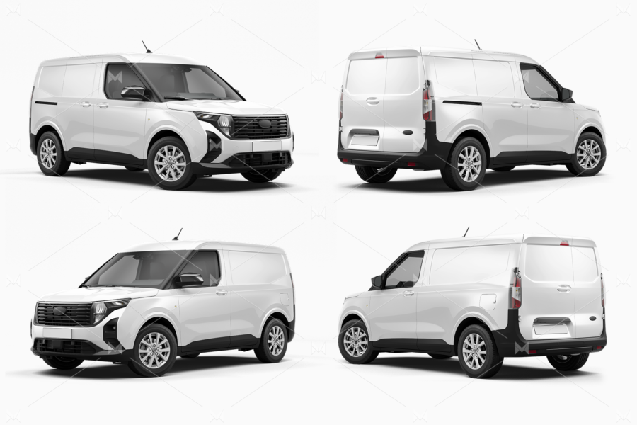 ford transit courier van mockup