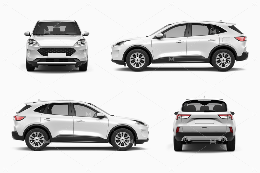 ford kuga suv mockup