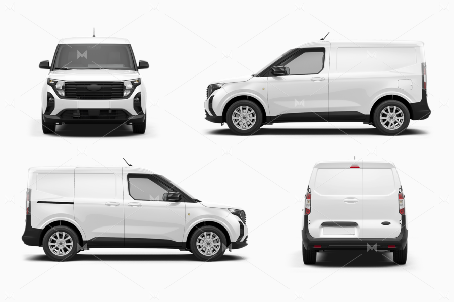 ford transit courier van mockup