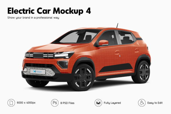 dacia spring electric car mockup