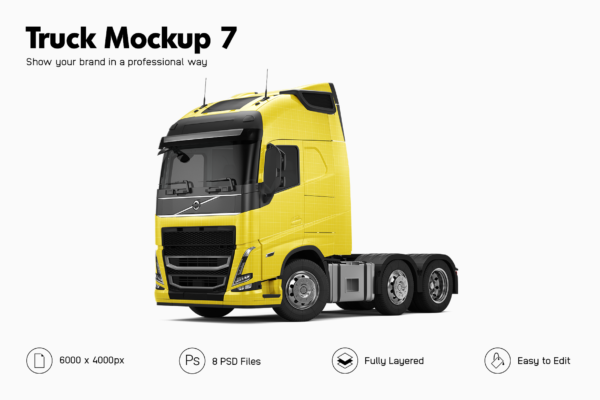 volvo fh16 truck mockup