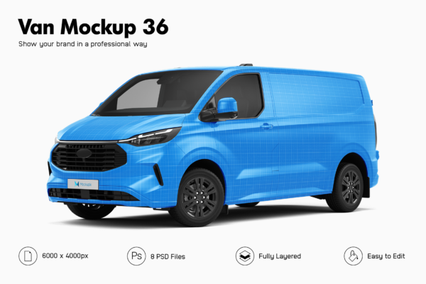 ford transit custom van mockup