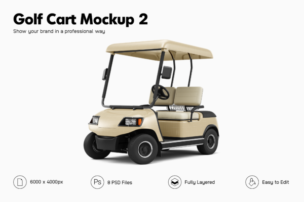 ecar golf cart mockup