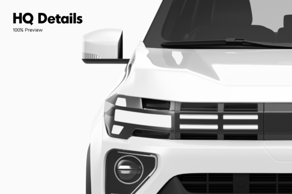 dacia spring electric car mockup