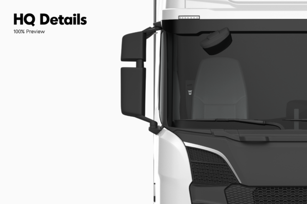 scania semi truck mockup