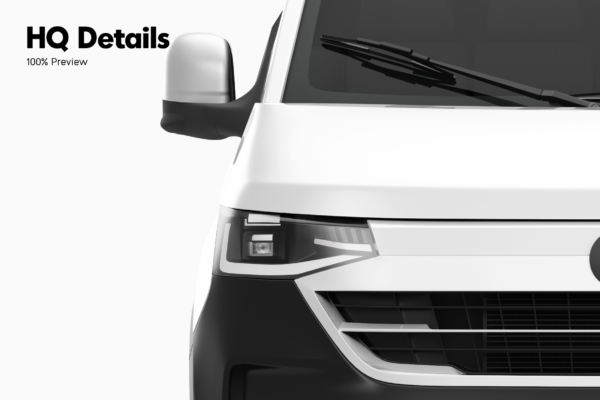 volkswagen transporter t7 van mockup